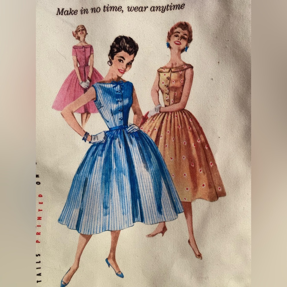 Simplicity Vintage Fashion 1950's ''Make in No Time'' Shoulder Tote Bag - Picture 2 of 4